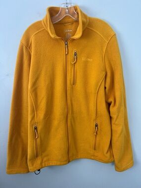 L.L. Bean Yellow Zip Fleece Jacket Tall